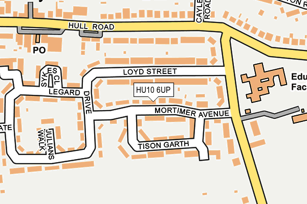 HU10 6UP map - OS OpenMap – Local (Ordnance Survey) HU10 6UP map - OS OpenMap – Local (Ordnance Survey)