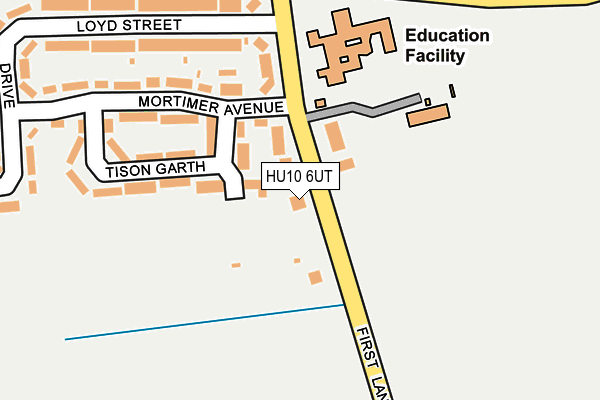 HU10 6UT map - OS OpenMap – Local (Ordnance Survey) HU10 6UT map - OS OpenMap – Local (Ordnance Survey)