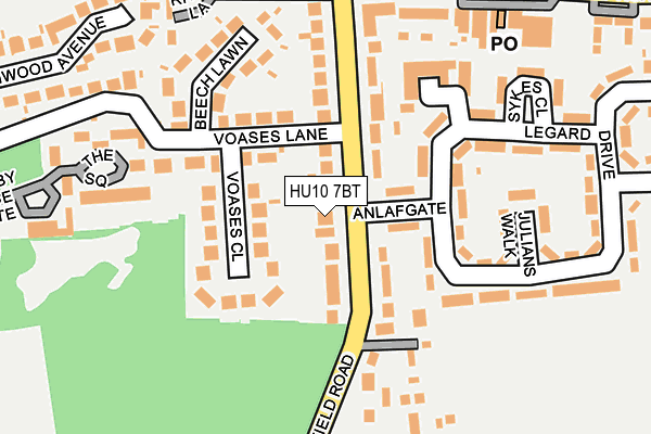 HU10 7BT map - OS OpenMap – Local (Ordnance Survey) HU10 7BT map - OS OpenMap – Local (Ordnance Survey)