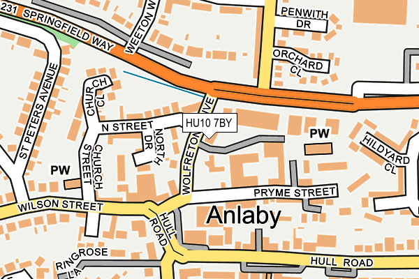 HU10 7BY map - OS OpenMap – Local (Ordnance Survey) HU10 7BY map - OS OpenMap – Local (Ordnance Survey)