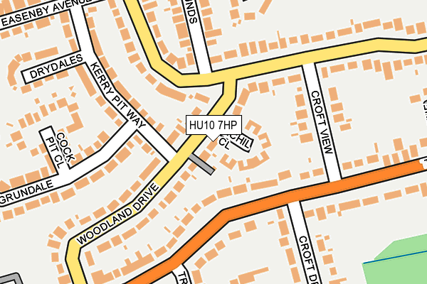 HU10 7HP map - OS OpenMap – Local (Ordnance Survey)