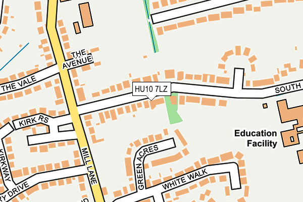 HU10 7LZ map - OS OpenMap – Local (Ordnance Survey)