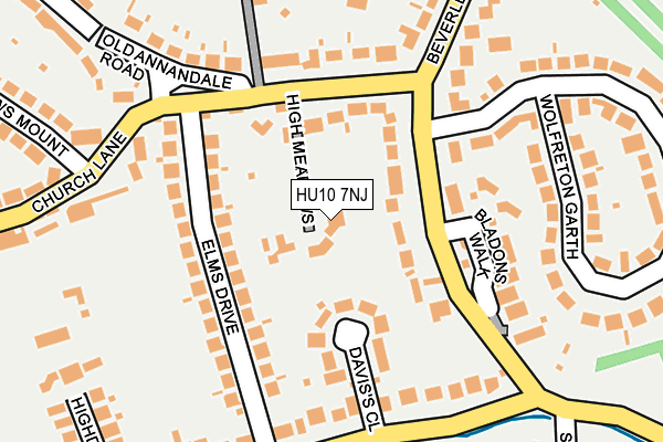 HU10 7NJ map - OS OpenMap – Local (Ordnance Survey) HU10 7NJ map - OS OpenMap – Local (Ordnance Survey)
