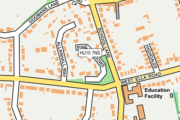 HU10 7NS map - OS OpenMap – Local (Ordnance Survey) HU10 7NS map - OS OpenMap – Local (Ordnance Survey)