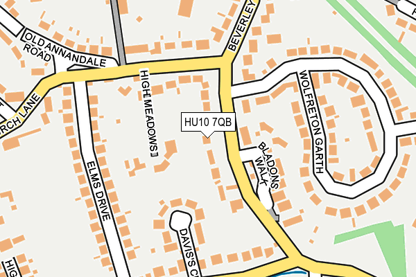 HU10 7QB map - OS OpenMap – Local (Ordnance Survey) HU10 7QB map - OS OpenMap – Local (Ordnance Survey)