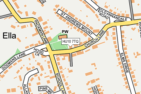 HU10 7TQ map - OS OpenMap – Local (Ordnance Survey) HU10 7TQ map - OS OpenMap – Local (Ordnance Survey)