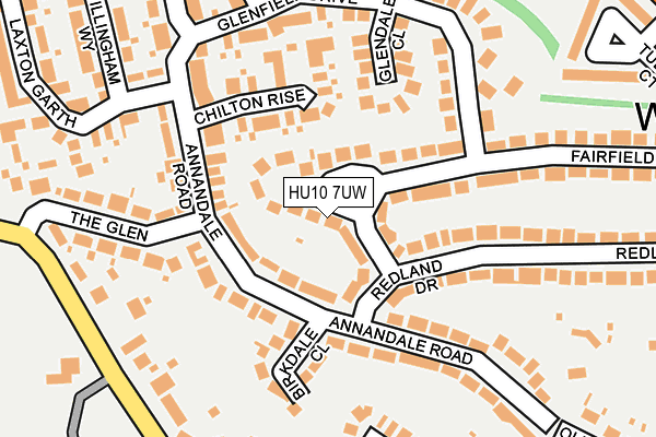 HU10 7UW map - OS OpenMap – Local (Ordnance Survey) HU10 7UW map - OS OpenMap – Local (Ordnance Survey)