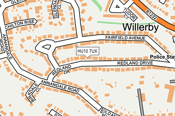 HU10 7UX map - OS OpenMap – Local (Ordnance Survey) HU10 7UX map - OS OpenMap – Local (Ordnance Survey)
