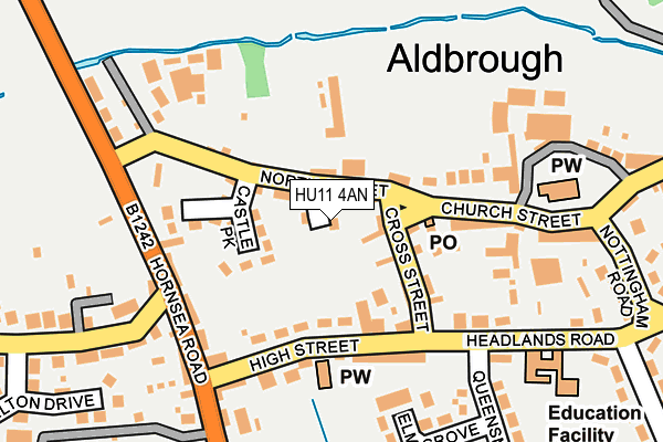HU11 4AN map - OS OpenMap – Local (Ordnance Survey)