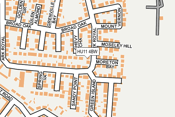 HU11 4BW map - OS OpenMap – Local (Ordnance Survey) HU11 4BW map - OS OpenMap – Local (Ordnance Survey)