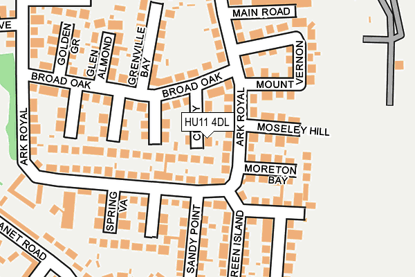 HU11 4DL map - OS OpenMap – Local (Ordnance Survey) HU11 4DL map - OS OpenMap – Local (Ordnance Survey)