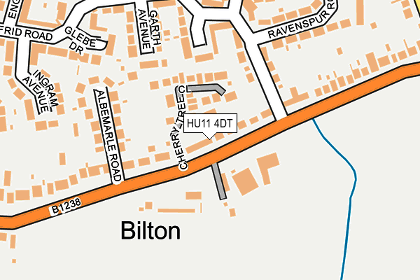 HU11 4DT map - OS OpenMap – Local (Ordnance Survey)