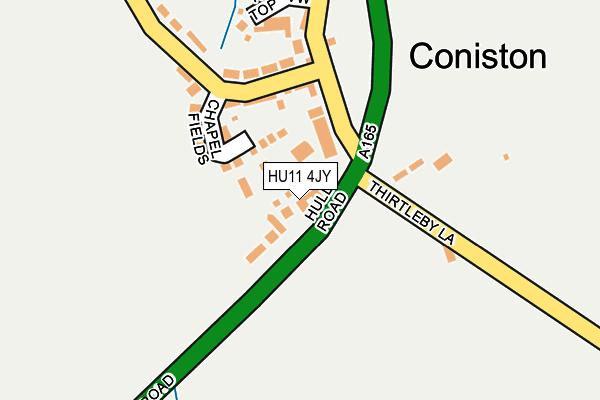 HU11 4JY map - OS OpenMap – Local (Ordnance Survey) HU11 4JY map - OS OpenMap – Local (Ordnance Survey)
