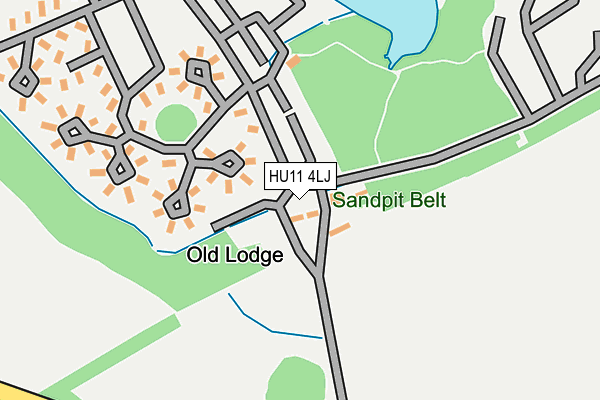 HU11 4LJ map - OS OpenMap – Local (Ordnance Survey) HU11 4LJ map - OS OpenMap – Local (Ordnance Survey)