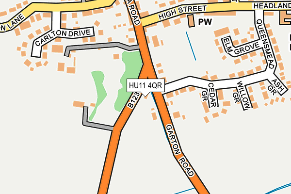 HU11 4QR map - OS OpenMap – Local (Ordnance Survey)