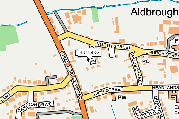HU11 4RG map - OS OpenMap – Local (Ordnance Survey)