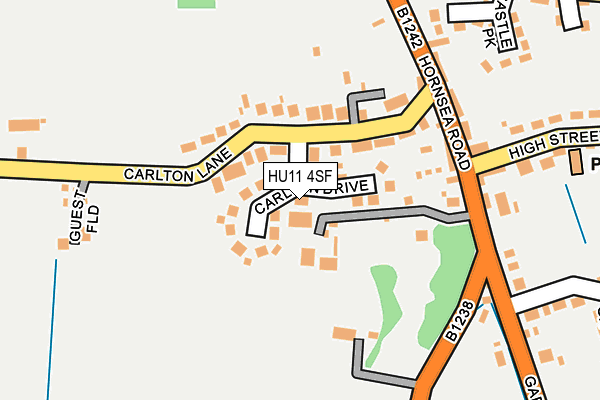 HU11 4SF map - OS OpenMap – Local (Ordnance Survey) HU11 4SF map - OS OpenMap – Local (Ordnance Survey)