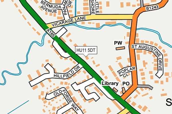 HU11 5DT map - OS OpenMap – Local (Ordnance Survey) HU11 5DT map - OS OpenMap – Local (Ordnance Survey)
