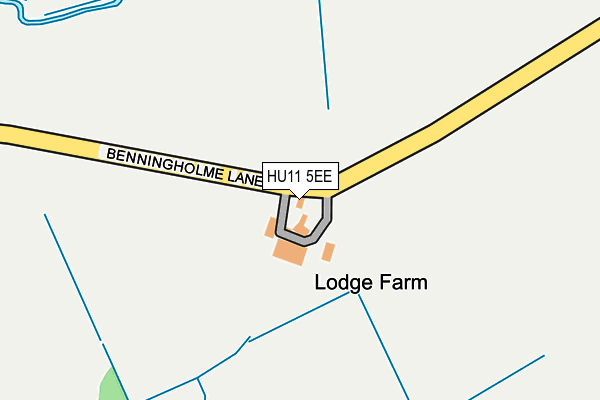 HU11 5EE map - OS OpenMap – Local (Ordnance Survey) HU11 5EE map - OS OpenMap – Local (Ordnance Survey)