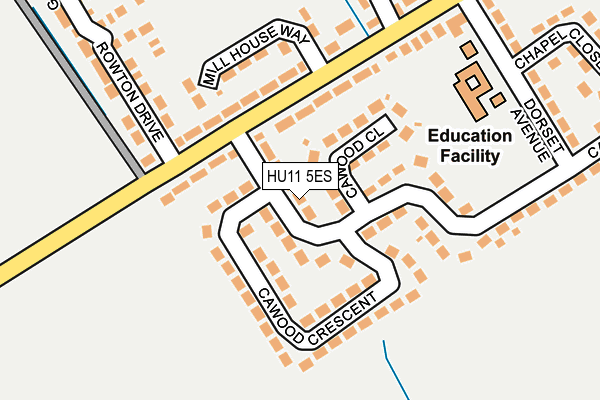 HU11 5ES map - OS OpenMap – Local (Ordnance Survey) HU11 5ES map - OS OpenMap – Local (Ordnance Survey)