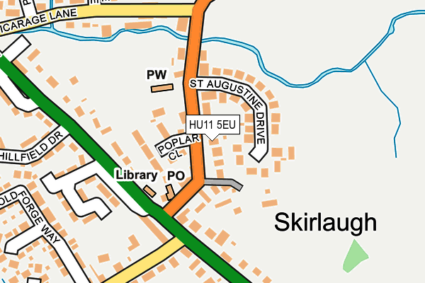 HU11 5EU map - OS OpenMap – Local (Ordnance Survey) HU11 5EU map - OS OpenMap – Local (Ordnance Survey)