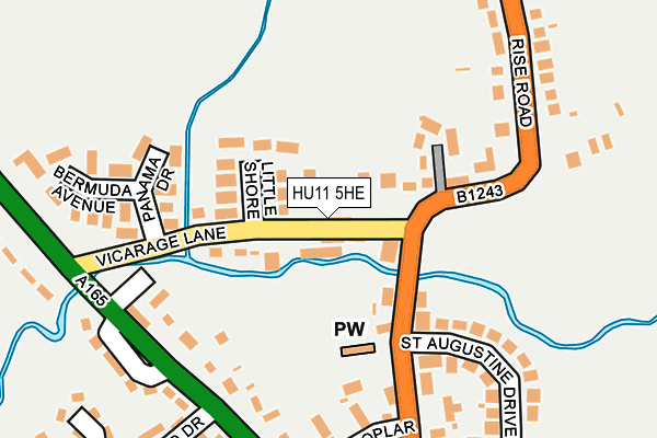 HU11 5HE map - OS OpenMap – Local (Ordnance Survey)