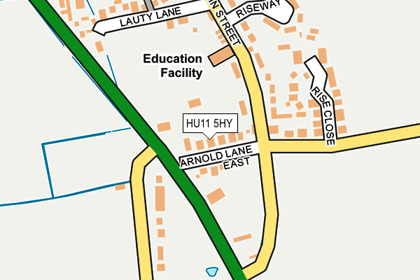 HU11 5HY map - OS OpenMap – Local (Ordnance Survey) HU11 5HY map - OS OpenMap – Local (Ordnance Survey)