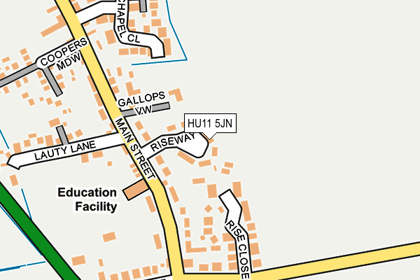 HU11 5JN map - OS OpenMap – Local (Ordnance Survey) HU11 5JN map - OS OpenMap – Local (Ordnance Survey)