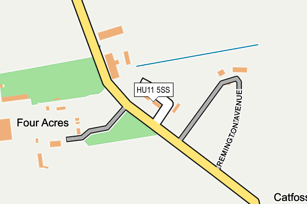 HU11 5SS map - OS OpenMap – Local (Ordnance Survey)