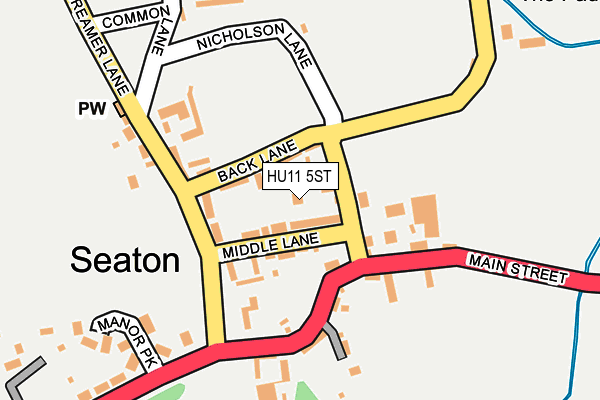 HU11 5ST map - OS OpenMap – Local (Ordnance Survey) HU11 5ST map - OS OpenMap – Local (Ordnance Survey)