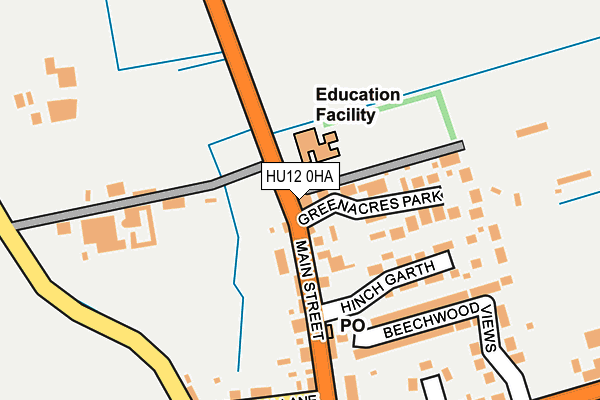 HU12 0HA map - OS OpenMap – Local (Ordnance Survey) HU12 0HA map - OS OpenMap – Local (Ordnance Survey)