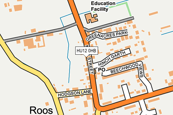 HU12 0HB map - OS OpenMap – Local (Ordnance Survey) HU12 0HB map - OS OpenMap – Local (Ordnance Survey)