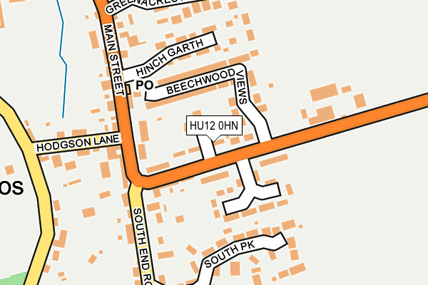 HU12 0HN map - OS OpenMap – Local (Ordnance Survey) HU12 0HN map - OS OpenMap – Local (Ordnance Survey)