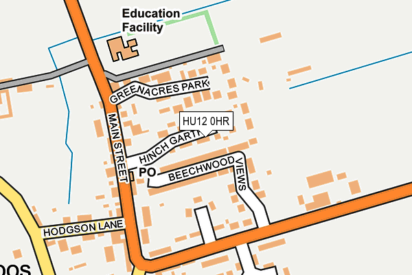 HU12 0HR map - OS OpenMap – Local (Ordnance Survey) HU12 0HR map - OS OpenMap – Local (Ordnance Survey)