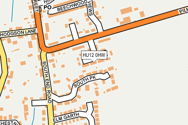 HU12 0HW map - OS OpenMap – Local (Ordnance Survey) HU12 0HW map - OS OpenMap – Local (Ordnance Survey)