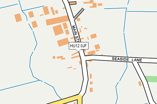 HU12 0JF map - OS OpenMap – Local (Ordnance Survey) HU12 0JF map - OS OpenMap – Local (Ordnance Survey)