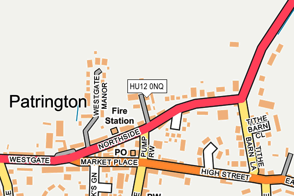 HU12 0NQ map - OS OpenMap – Local (Ordnance Survey) HU12 0NQ map - OS OpenMap – Local (Ordnance Survey)