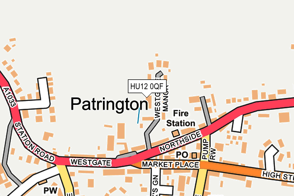 HU12 0QF map - OS OpenMap – Local (Ordnance Survey)