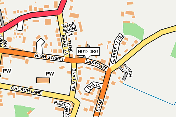 HU12 0RG map - OS OpenMap – Local (Ordnance Survey) HU12 0RG map - OS OpenMap – Local (Ordnance Survey)