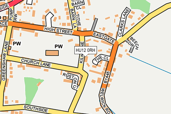 HU12 0RH map - OS OpenMap – Local (Ordnance Survey) HU12 0RH map - OS OpenMap – Local (Ordnance Survey)