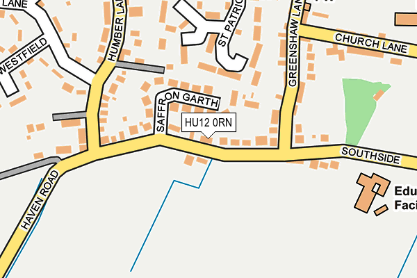 HU12 0RN map - OS OpenMap – Local (Ordnance Survey) HU12 0RN map - OS OpenMap – Local (Ordnance Survey)