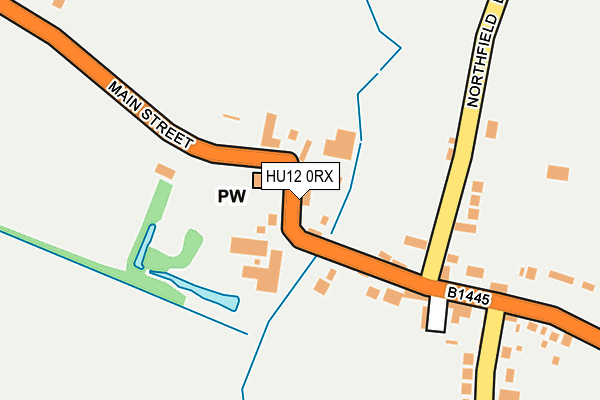 HU12 0RX map - OS OpenMap – Local (Ordnance Survey) HU12 0RX map - OS OpenMap – Local (Ordnance Survey)