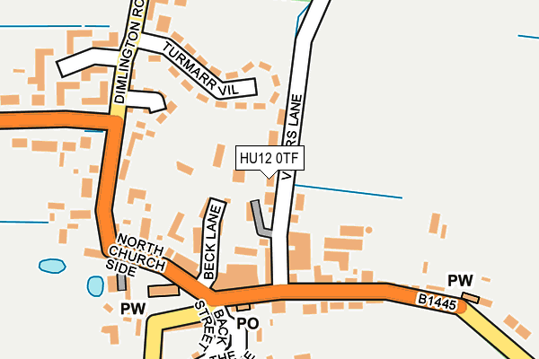 HU12 0TF map - OS OpenMap – Local (Ordnance Survey) HU12 0TF map - OS OpenMap – Local (Ordnance Survey)