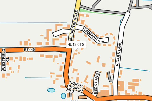 HU12 0TG map - OS OpenMap – Local (Ordnance Survey) HU12 0TG map - OS OpenMap – Local (Ordnance Survey)