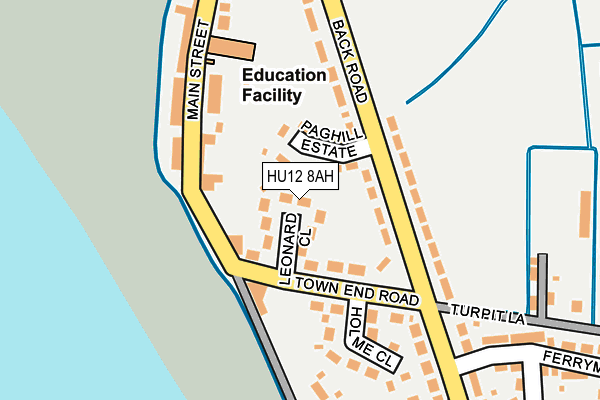 HU12 8AH map - OS OpenMap – Local (Ordnance Survey)
