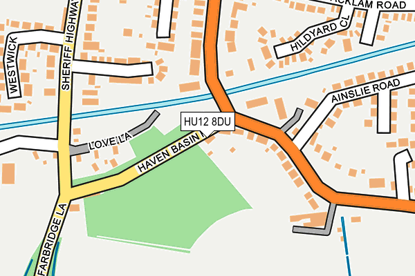 HU12 8DU map - OS OpenMap – Local (Ordnance Survey)