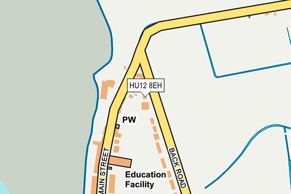 HU12 8EH map - OS OpenMap – Local (Ordnance Survey)