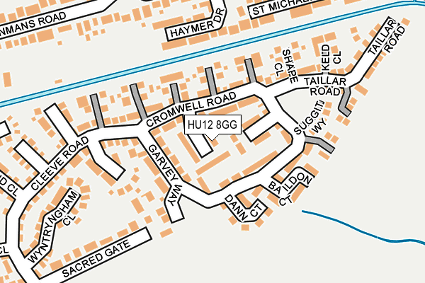 HU12 8GG map - OS OpenMap – Local (Ordnance Survey)
