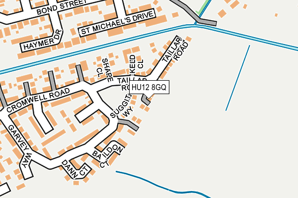 HU12 8GQ map - OS OpenMap – Local (Ordnance Survey)