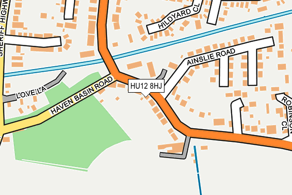 HU12 8HJ map - OS OpenMap – Local (Ordnance Survey)